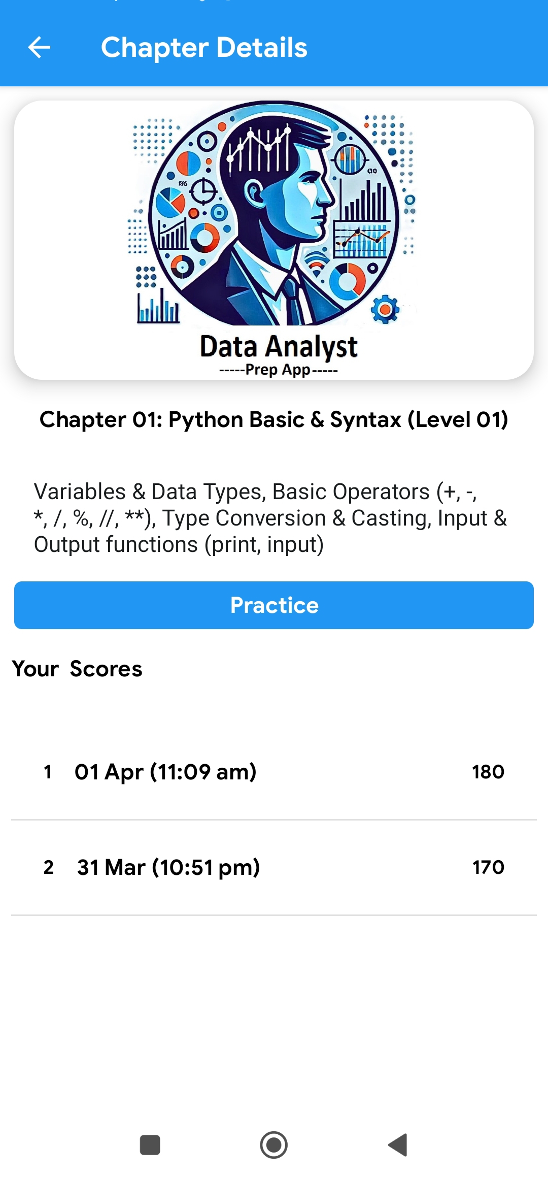 Data Analyst App Interface